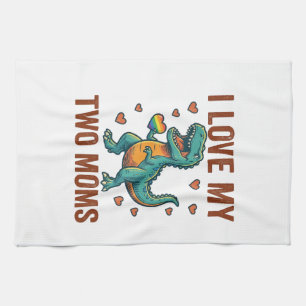 Linge De Cuisine Deux mamans fières de la conception de T-Shirt vec
