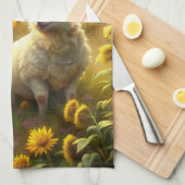 Linge De Cuisine Deux moutons (Quart Plié)