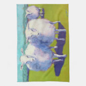 Linge De Cuisine Deux Moutons En Champ (Vertical)