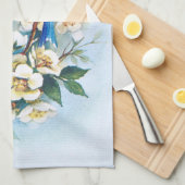 Linge De Cuisine Deux oiseaux bleus (Quart Plié)