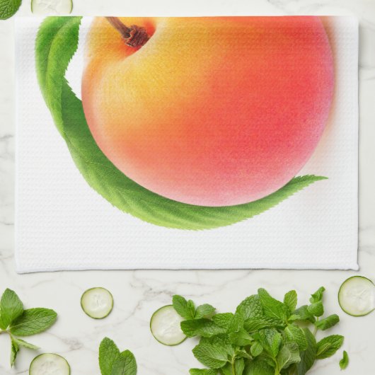 Linge De Cuisine Deux pêches (Plié)
