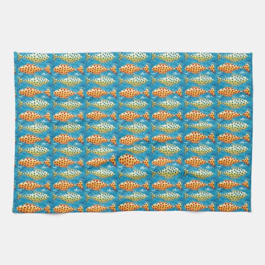Linge De Cuisine Deux poissons tachetés (Horizontal)