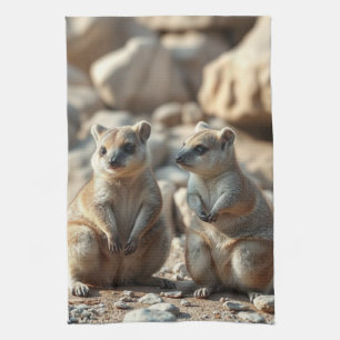 Linge De Cuisine Deux Quokkas Aussie de l'île de Rottnest, 