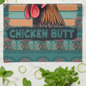 Linge De Cuisine Devinez quoi Cul de Poulet Drôle Rétro Coq (Plié)