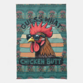 Linge De Cuisine Devinez quoi Cul de Poulet Drôle Rétro Coq (Vertical)