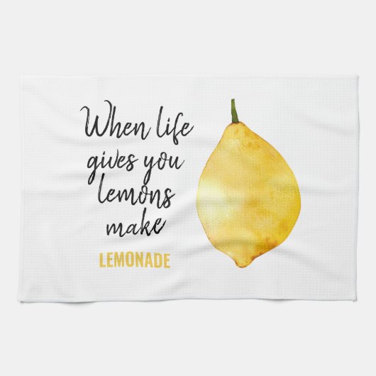 Linge De Cuisine Devis jaune citron amusant (Horizontal)