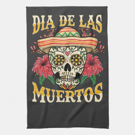 Linge De Cuisine Dia De Las Muertos (Vertical)