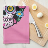 Linge De Cuisine Dia de los Muertos Crâne à sucre (Quart Plié)