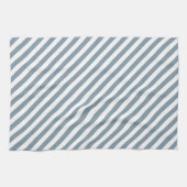 Linge De Cuisine Diagonal blue and white stripes pattern (Horizontal)