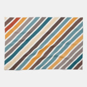 Linge De Cuisine Diagonale à bandes multicolores (Horizontal)