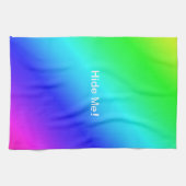 Linge De Cuisine Diagonale arc-en-ciel bleu à vert (Horizontal)