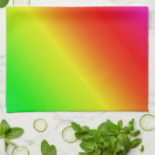 Linge De Cuisine Diagonale arc-en-ciel rouge à vert (Plié)