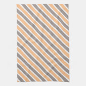 Linge De Cuisine Diagonale gris orange (Vertical)