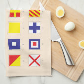 Linge De Cuisine Diagramme nautique de drapeau (Quart Plié)