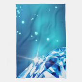 Linge De Cuisine diamant bleu (Vertical)