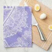 Linge De Cuisine Diamant bleu Mandala (Quart Plié)