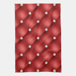 Linge De Cuisine Diamant rouge