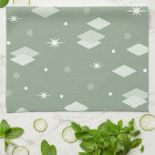 Linge De Cuisine Diamants de l'âge de l'espace Sage vert (Plié)