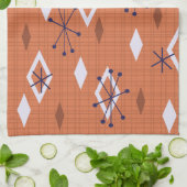 Linge De Cuisine Diamants du milieu du siècle Starbursts Burange Or (Plié)