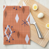 Linge De Cuisine Diamants du milieu du siècle Starbursts Burange Or (Quart Plié)