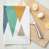 Linge De Cuisine Diamants et Triangles Modernes du milieu du siècle (Quart Plié)