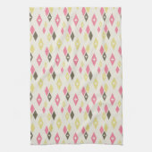 Linge De Cuisine Diamants MCM Atomique Motif Rose, Jaune, Vert (Vertical)