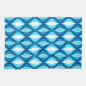 Linge De Cuisine Diamants Modernes Du Milieu Du Siècle, Blues Denim (Horizontal)