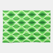 Linge De Cuisine Diamants modernes du milieu du siècle, vert émerau (Horizontal)