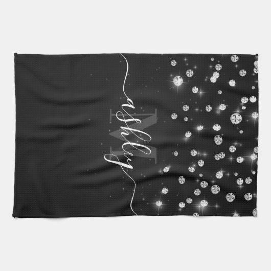 Linge De Cuisine Diamants noirs (Horizontal)
