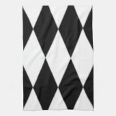 LINGE DE CUISINE DIAMANTS NOIRS ET BLANCS (Vertical)