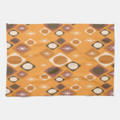 Linge De Cuisine Diamants Ovales Starburts Orange (Horizontal)