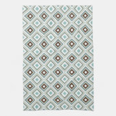 Linge De Cuisine Diamants rétro Turquoise Brown (Vertical)