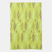 Linge De Cuisine Diamonds Stars Chartreuse, 1950 (Vertical)