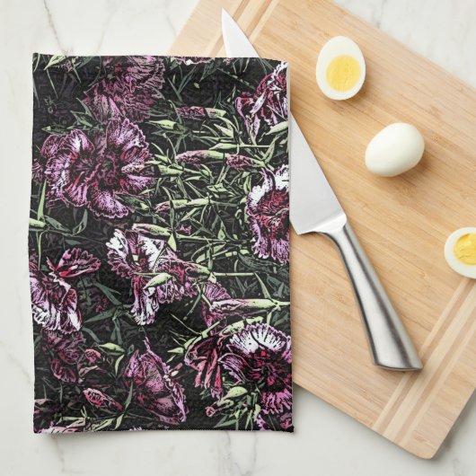 LINGE DE CUISINE DIANTHUS (Quart Plié)