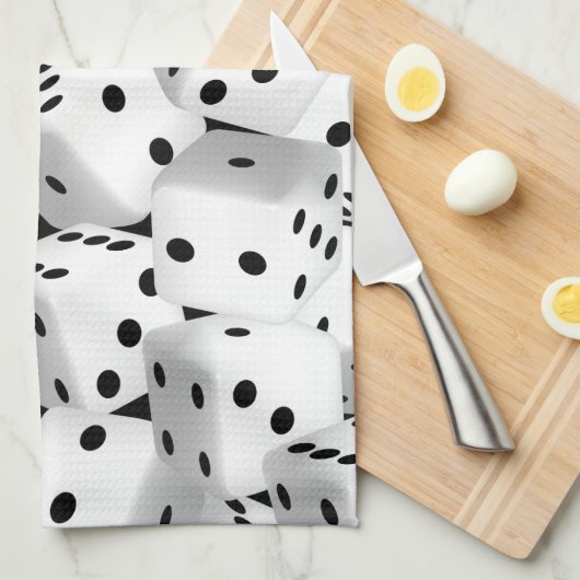 Linge De Cuisine Dice chanceux (Quart Plié)