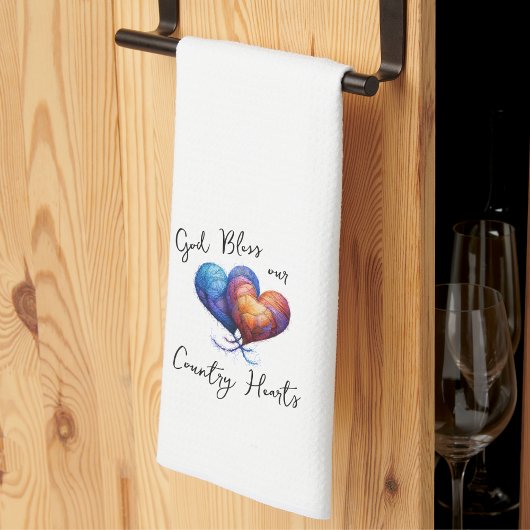 Linge De Cuisine Dieu bénisse nos coeurs de pays