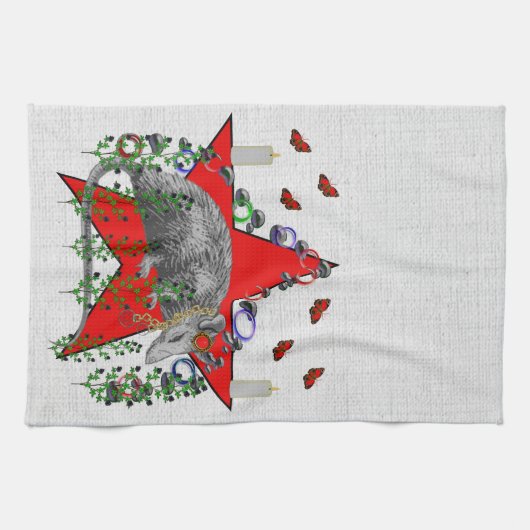 Linge De Cuisine Dieu de rat (Horizontal)