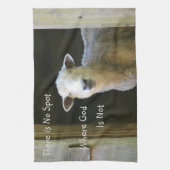 Linge De Cuisine Dieu est partout mouton (Vertical)