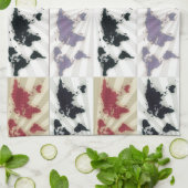 Linge De Cuisine Différentes cartes du monde (Plié)