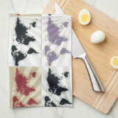 Linge De Cuisine Différentes cartes du monde (Quart Plié)