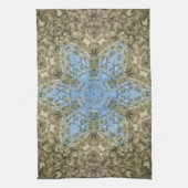 Linge De Cuisine Digital Mandala jaune et bleu (Vertical)