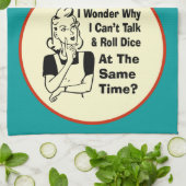 Linge De Cuisine Dilemme drôle de Bunco avec la rétro femme (Plié)