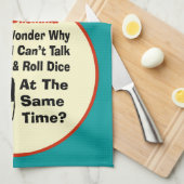 Linge De Cuisine Dilemme drôle de Bunco avec la rétro femme (Quart Plié)