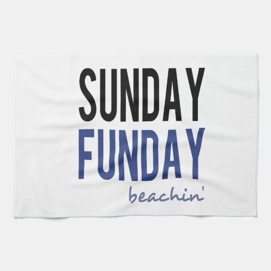 Linge De Cuisine Dimanche Fun Jour de Plage (Horizontal)