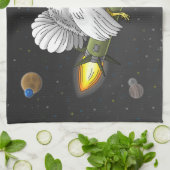 Linge De Cuisine Dinde fusée dans l'espace (Plié)