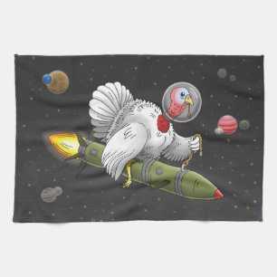 Linge De Cuisine Dinde fusée dans l'espace