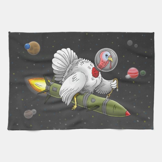 Linge De Cuisine Dinde fusée dans l'espace (Horizontal)