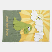 Linge De Cuisine Dino mignon Trex dans la bande dessinée de soleil (Horizontal)