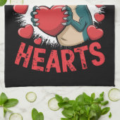 Linge De Cuisine Dinosaure de la Saint-Valentin Je vole les cœurs A (Plié)