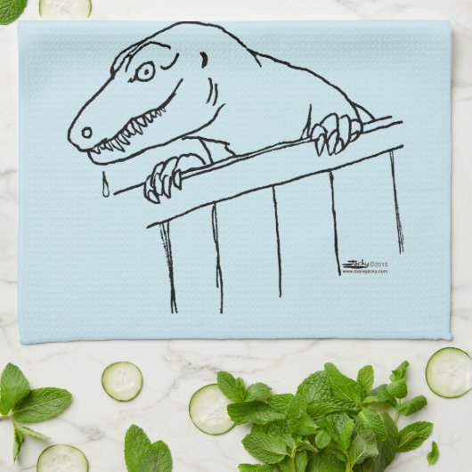 Linge De Cuisine Dinosaure de quartier convivial (Plié)